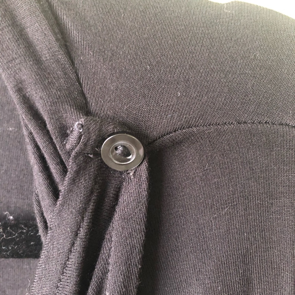 Old Navy Black Longsleeve Drape Nursing Top - Picture 5 of 6
